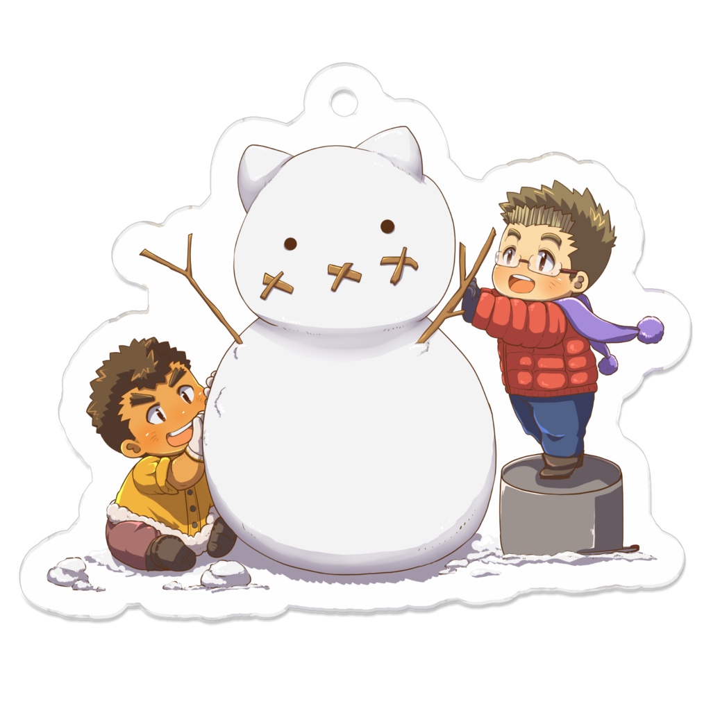 【pixivFACTORY】ケンゴ＆シロウ(雪遊び)【アクリルキーホルダー】