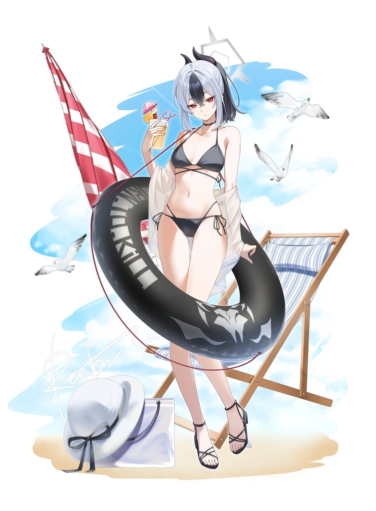 【受注予約】鬼方カヨコ　BIGジオラマアクリルスタンド　海水浴ver.  c106