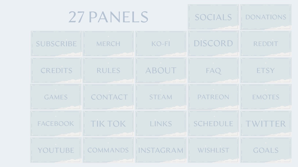 Blue Moon Sky Stream Overlay Pack - Twich, Youtube - Aesthetic - Cute - Clouds - Moon - Stars