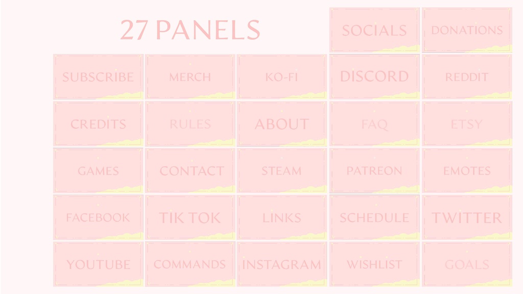 Pink Moon Sky Stream Overlay Pack - Twich, Youtube - Aesthetic - Cute - Clouds - Moon - Stars