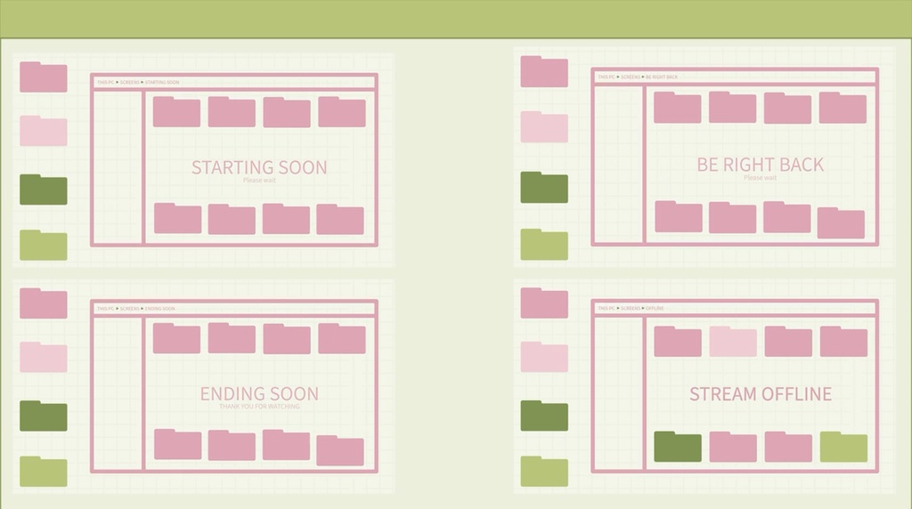 3 Foler Stream Overlay Pack