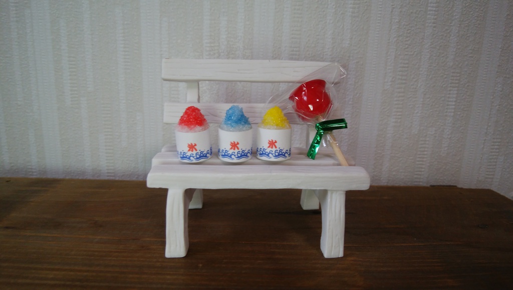 カキ氷とリンゴ飴