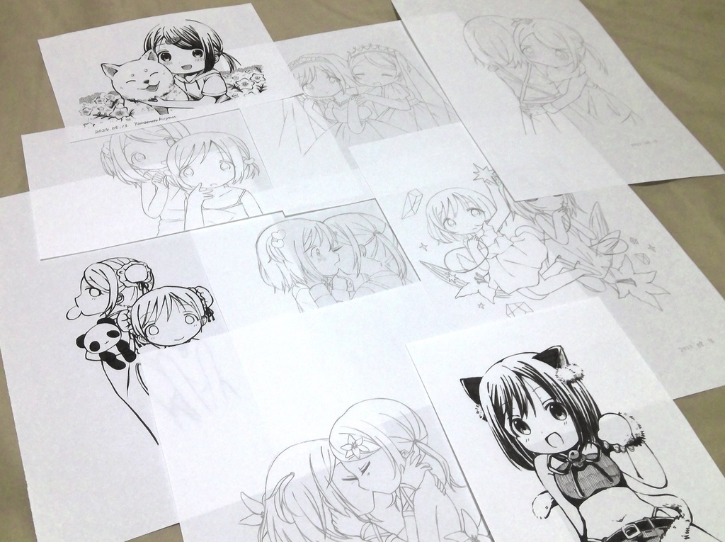 原画セット　ゆうきちゃん＆りんかちゃん