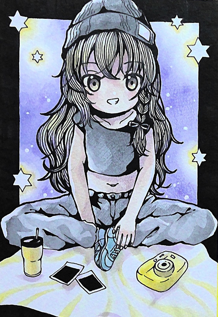 魔理沙 手描きイラスト