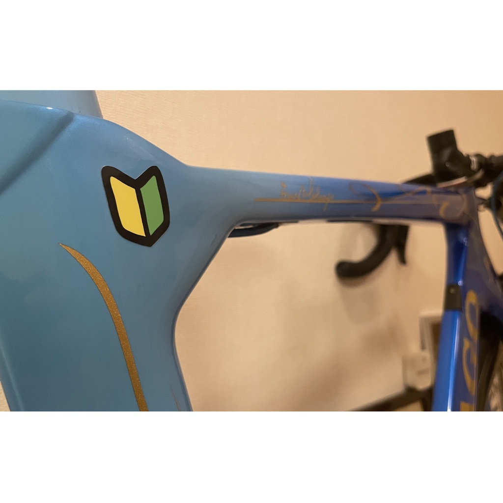 【心は初心者ステッカー】自転車にも貼れます