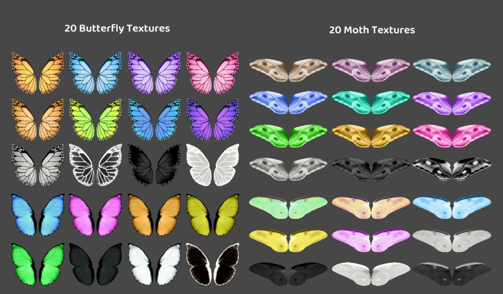 Riisi's Wing Set (Rigged)