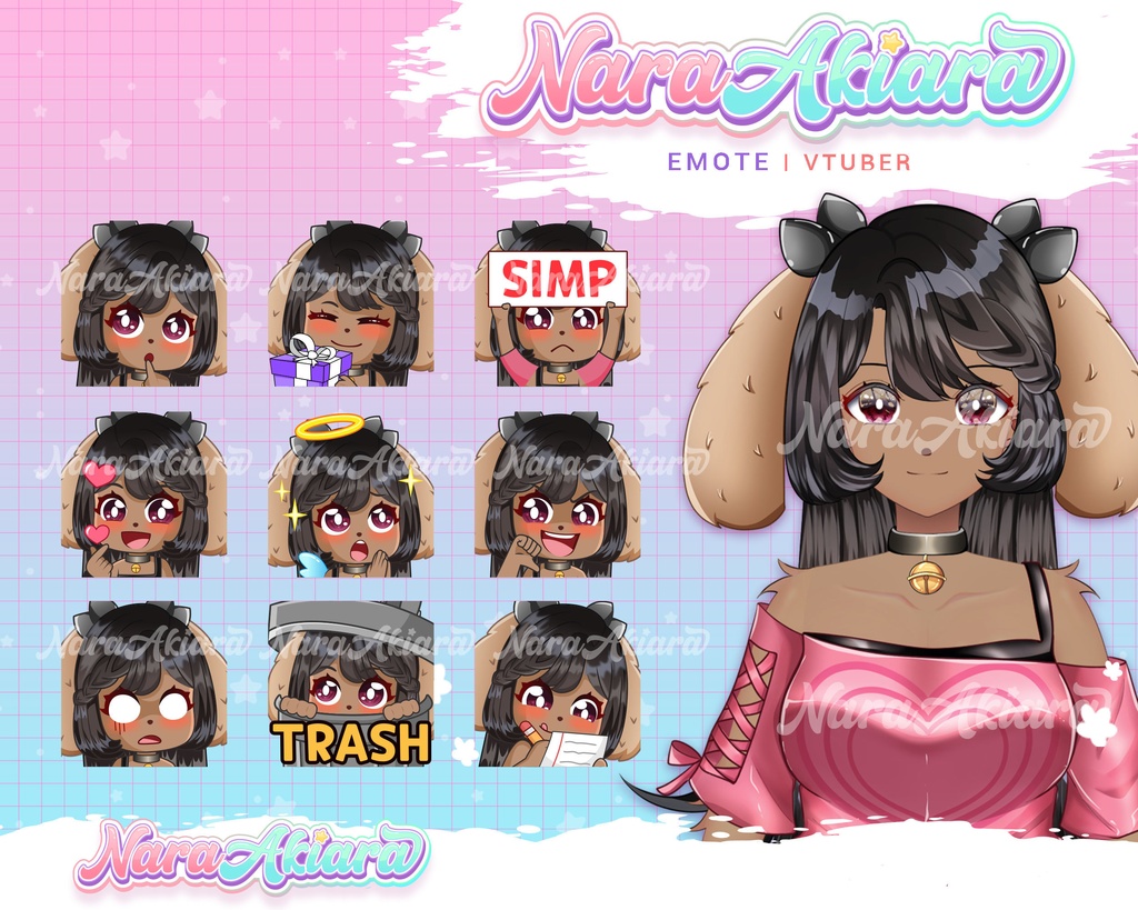 Twitch Emote, Emote Commission, Emotes, Cute Emotes, Emote Twitch, Anime Emote, Furry Emotes, Twitch Sub Emotes - Furry Girl Bundle Emotes