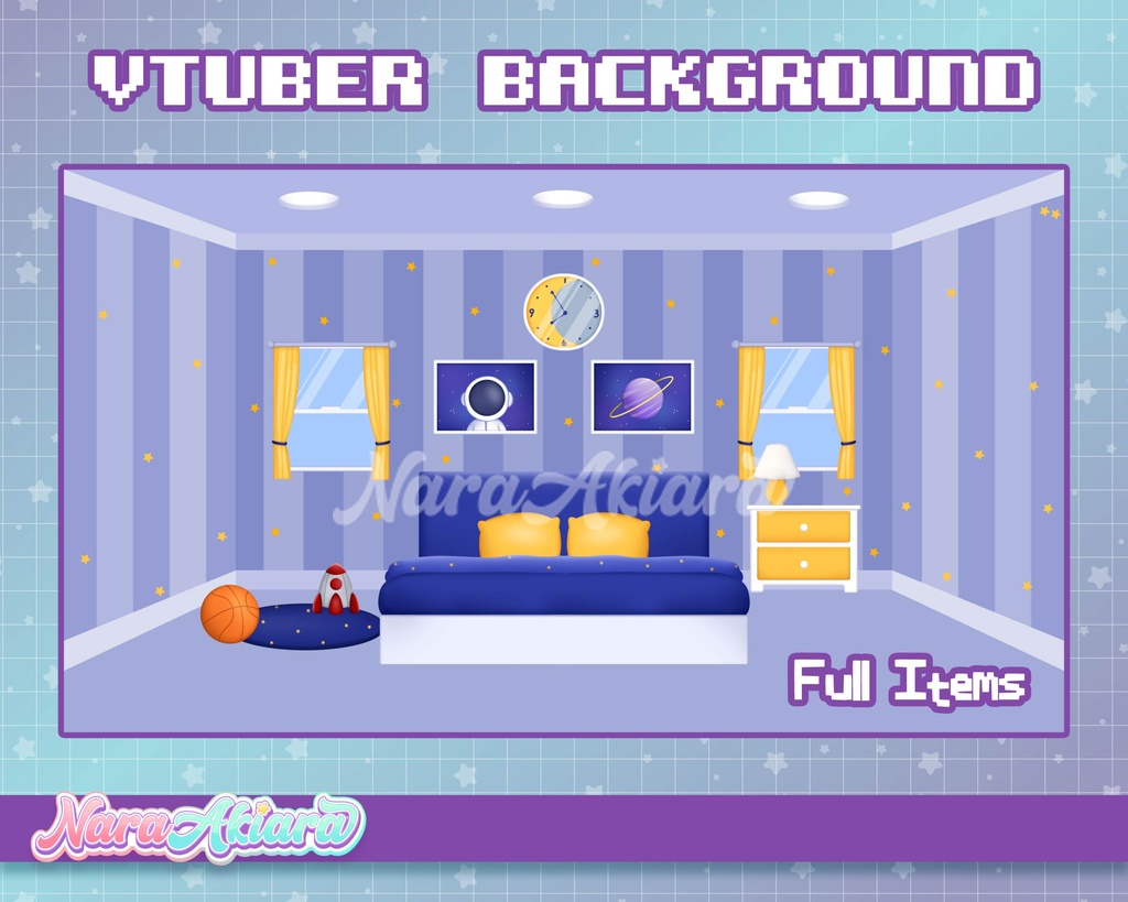 Vtuber Livestream Yumiko Background - Vtuber Commission, Adorable Vtuber Background, Kawaii Vtuber Background, Vtuber Background Room