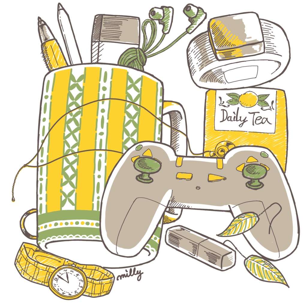ゲームと紅茶にまみれたいパーカー