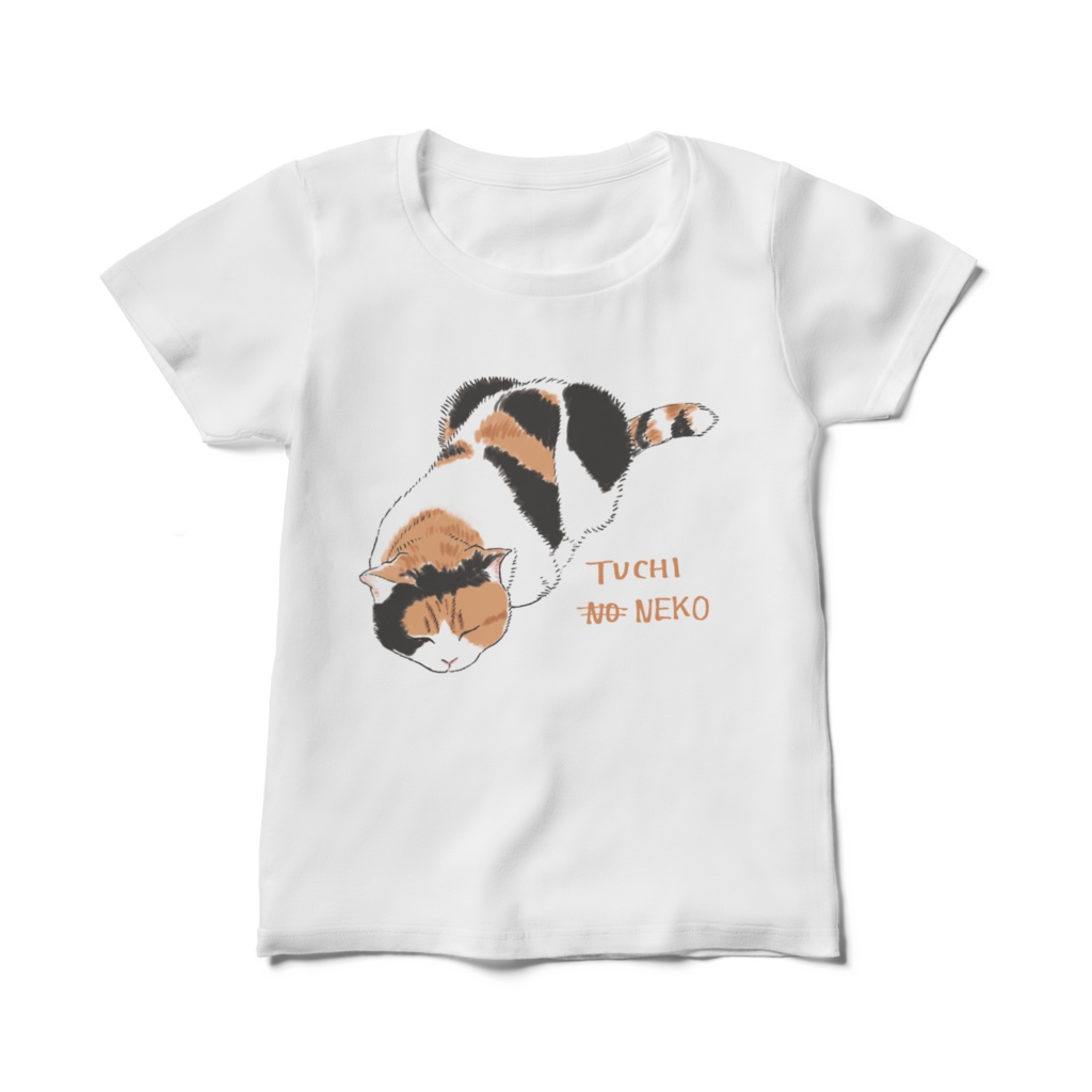 【タルト】レディース:つちねこ&お腹吸う?Tシャツ
