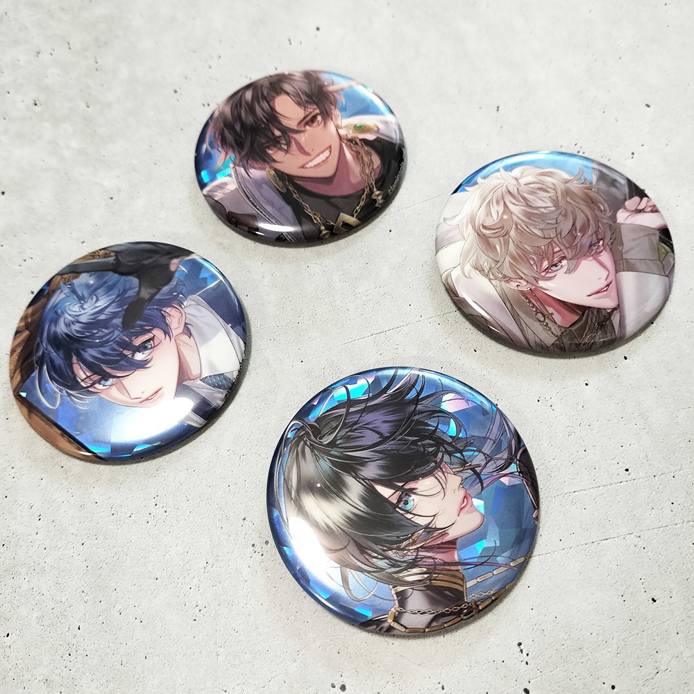 『Omertà Famiglia』メタリック缶バッジ