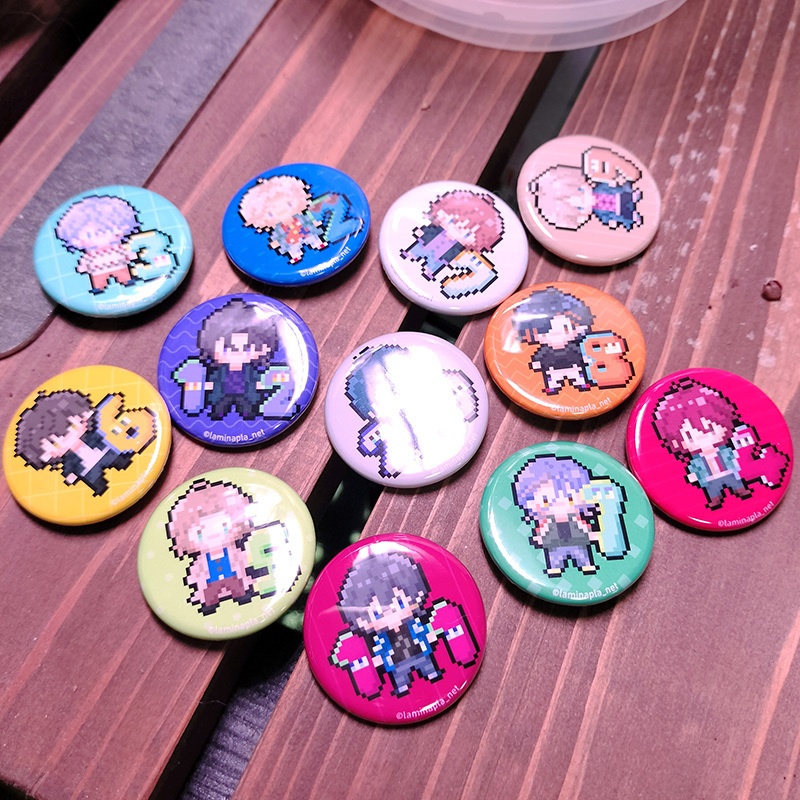 【受注販売】『Stellar Calendar(ステカレ)』ドットイラスト缶バッジ