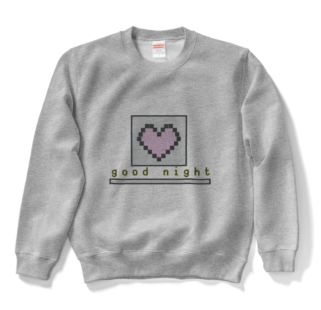 goodnightドットスウェット ビビットブラック