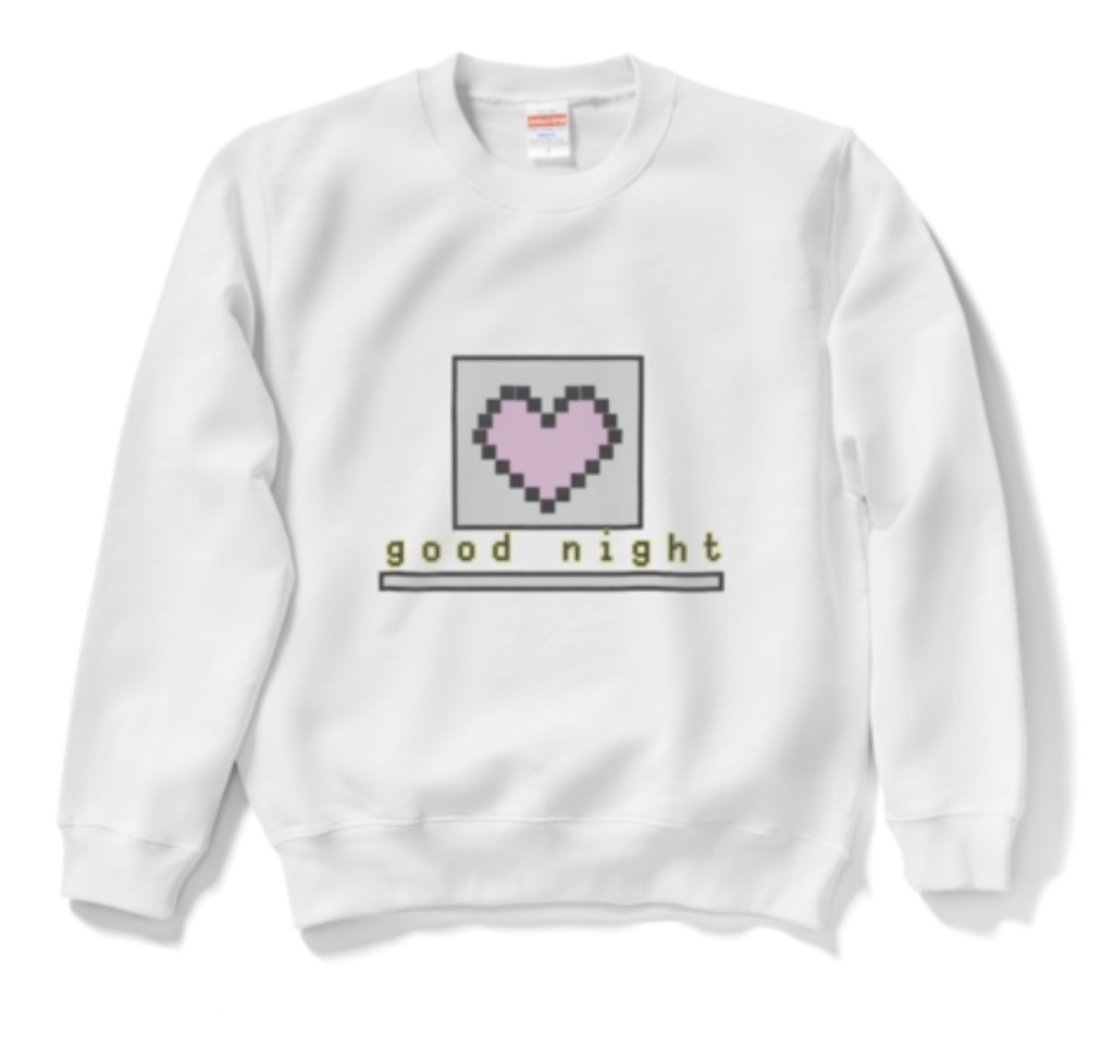 goodnightドットスウェット ブラック