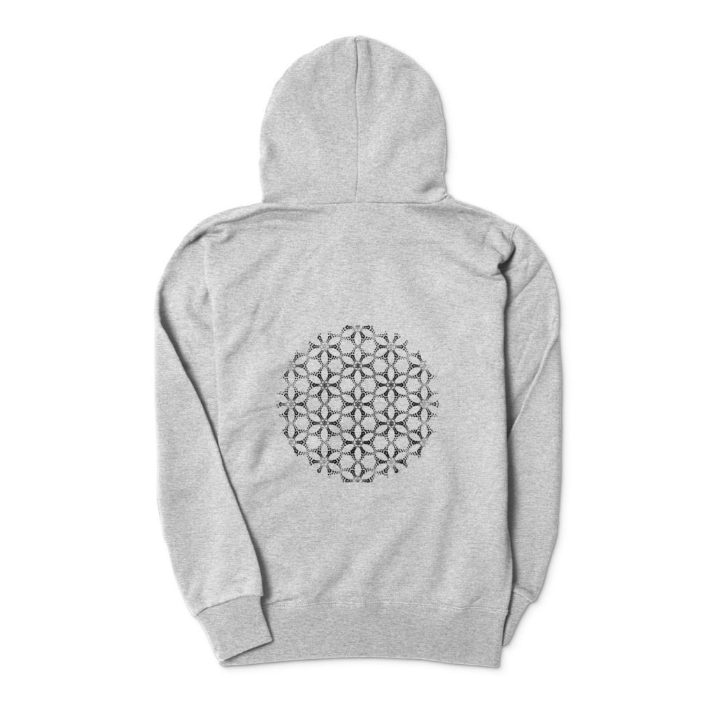 ひねみわつらオリジナルデザインパーカー 神聖幾何学 花