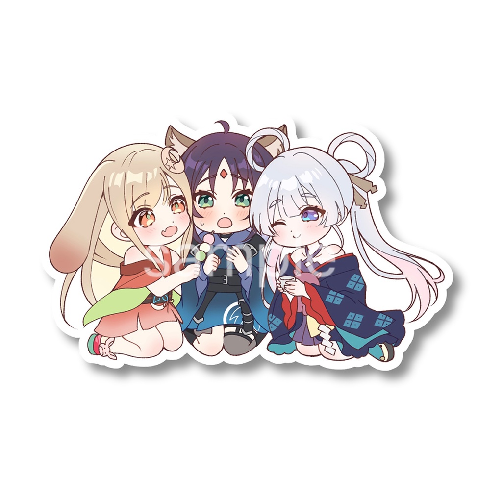 かぐや、彩葉、ヤチヨステッカー(2枚入り)