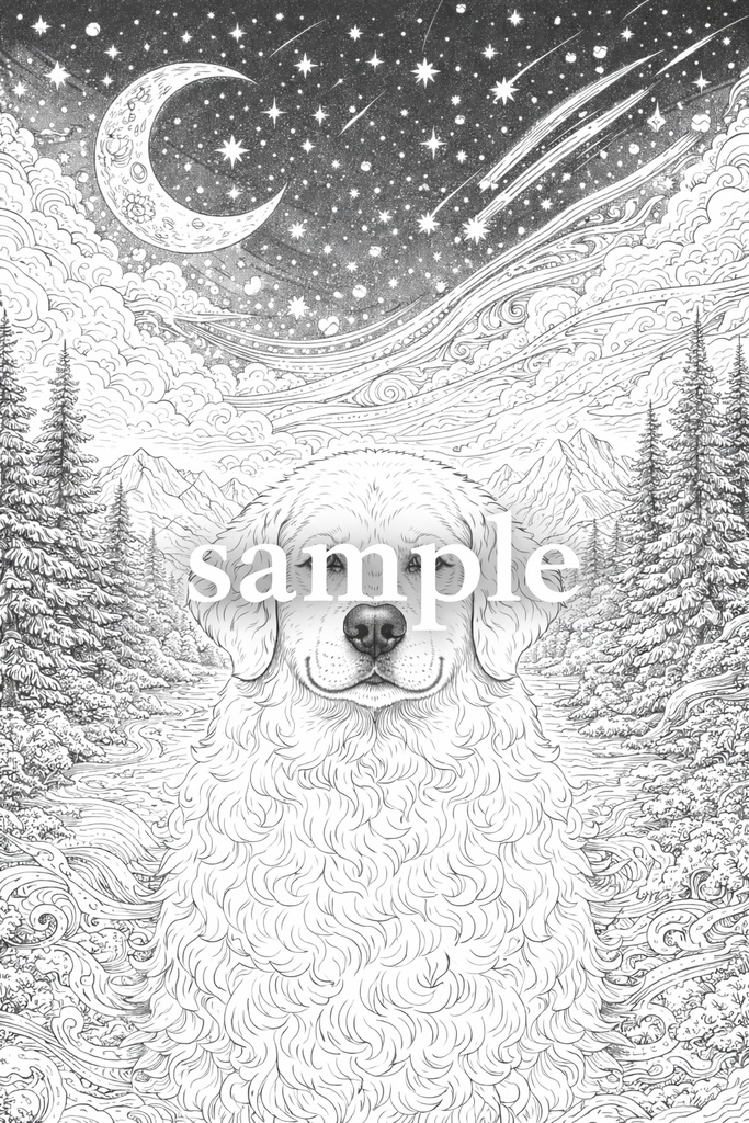 癒しの犬ぬりえ 15枚