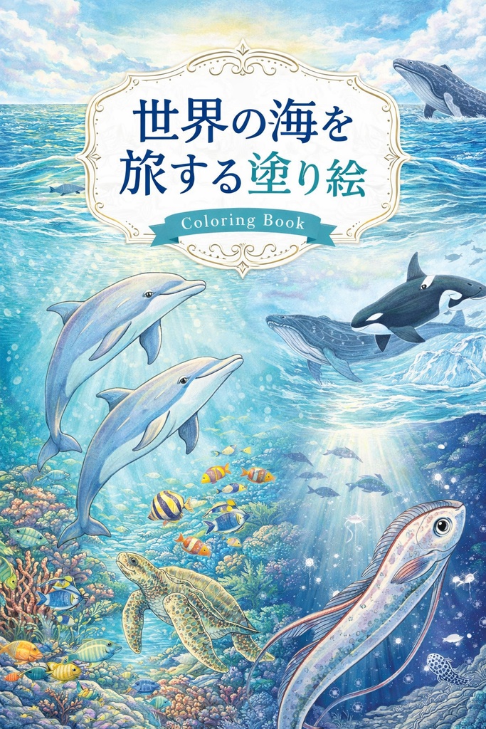 世界の海を旅する塗り絵