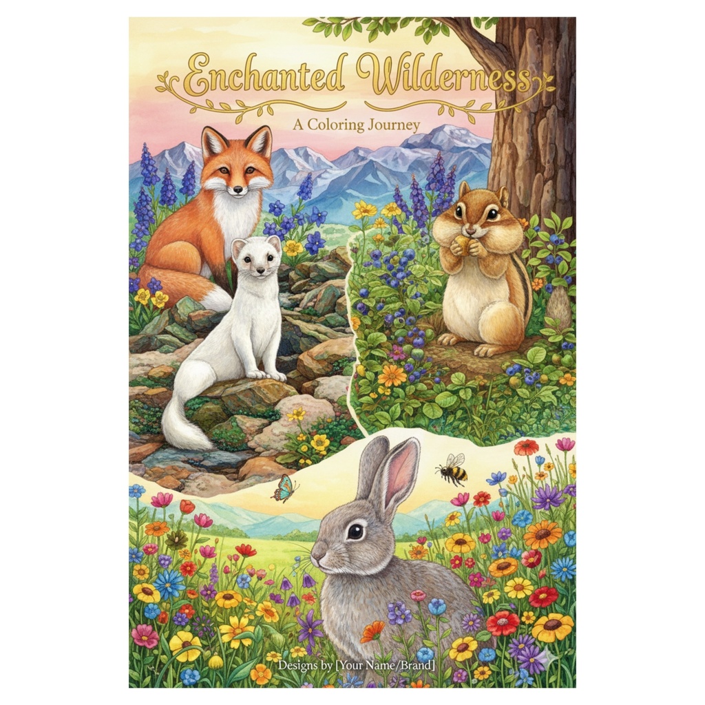 【やさしい大人の塗り絵】森のなかまたちの塗り絵〜自然と動物たち編〜