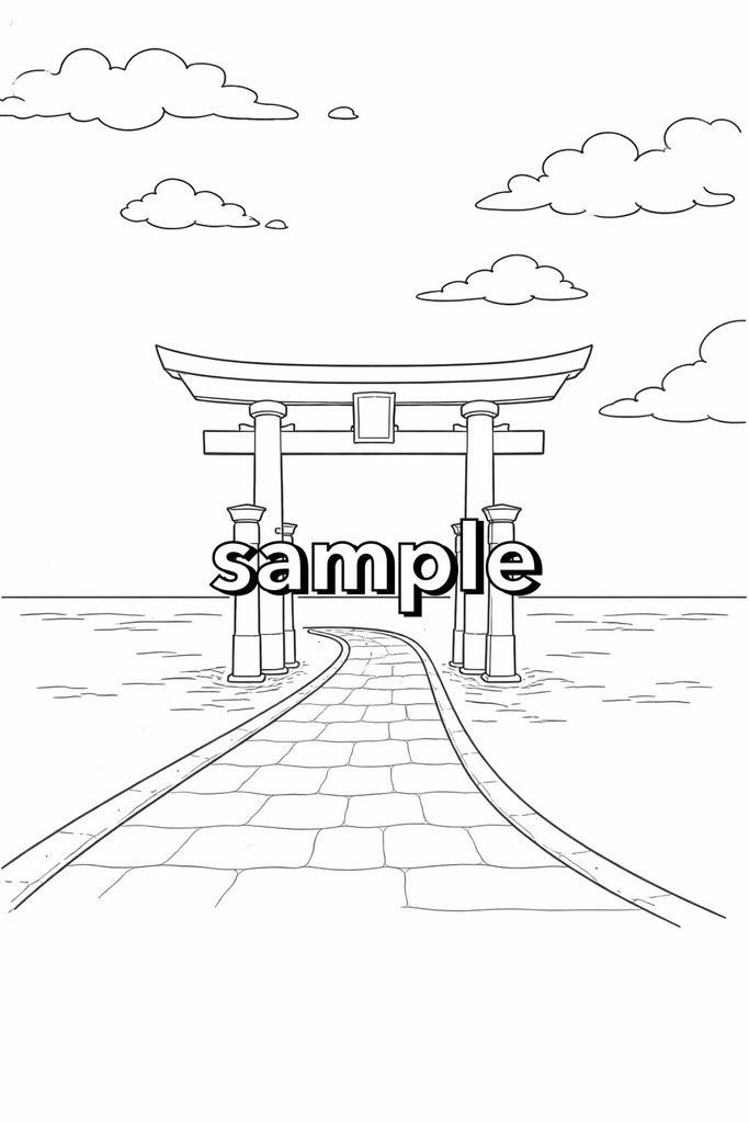 【やさしい大人の塗り絵】やさしい日本の風景 かんたん塗り絵