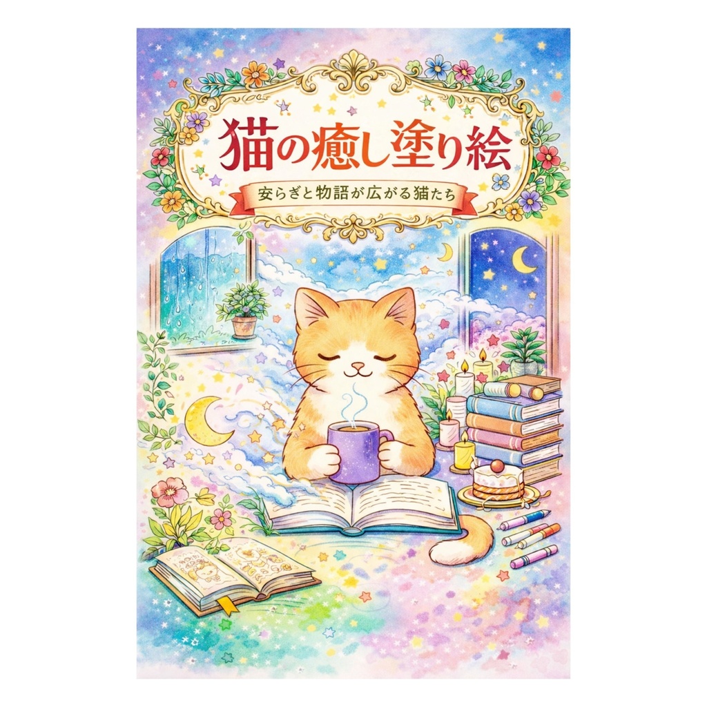 猫の癒し塗り絵〜安らぎと物語が広がる猫たち〜