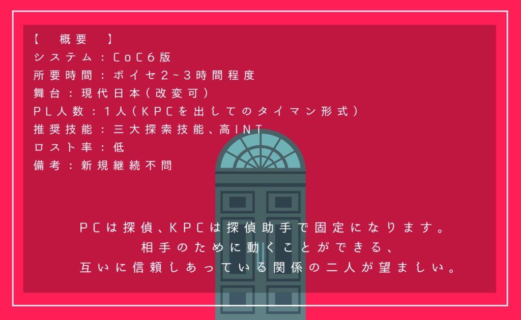 CoCシナリオ「探偵方程式」SPLL:E108613