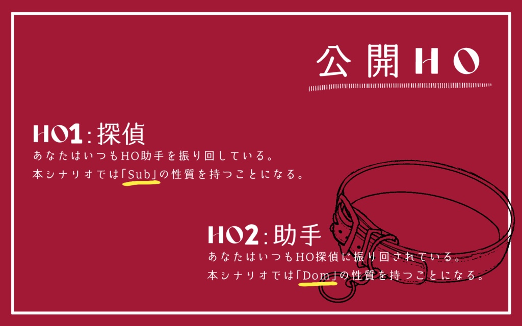 CoCシナリオ「名探偵の躾け方」