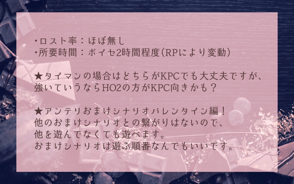 CoCシナリオ「アンダーバレンティング」