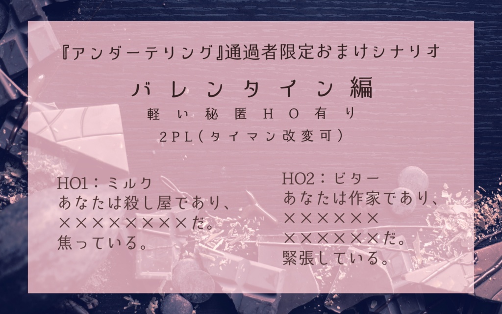 CoCシナリオ「アンダーバレンティング」