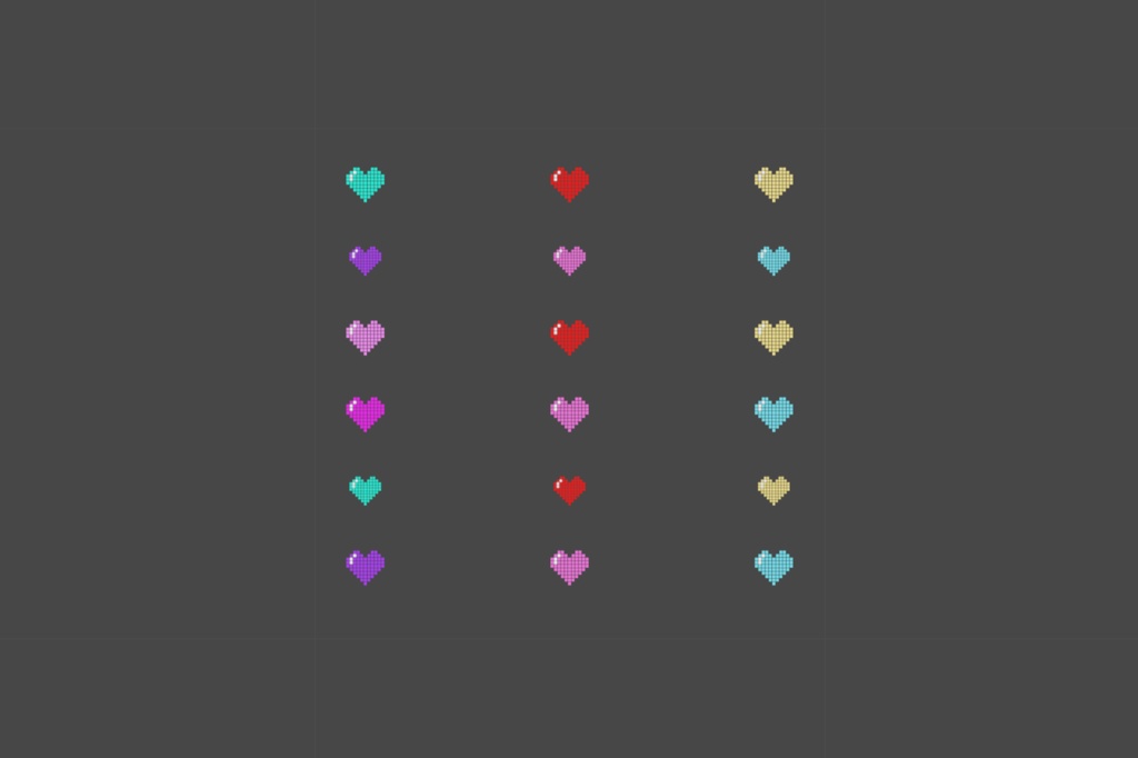 【FREE】8bitハートパーティクル