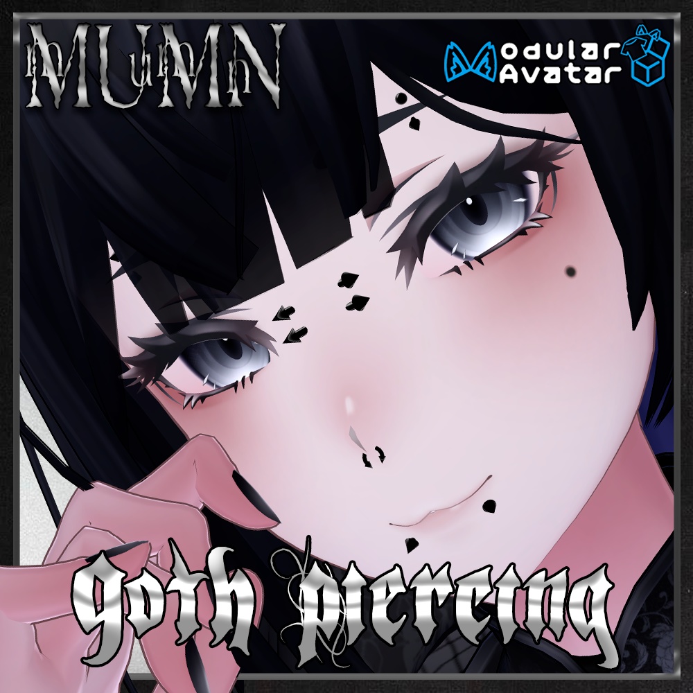 【26アバター対応】 Goth Piercing Set ♰ 【26 Avatars】