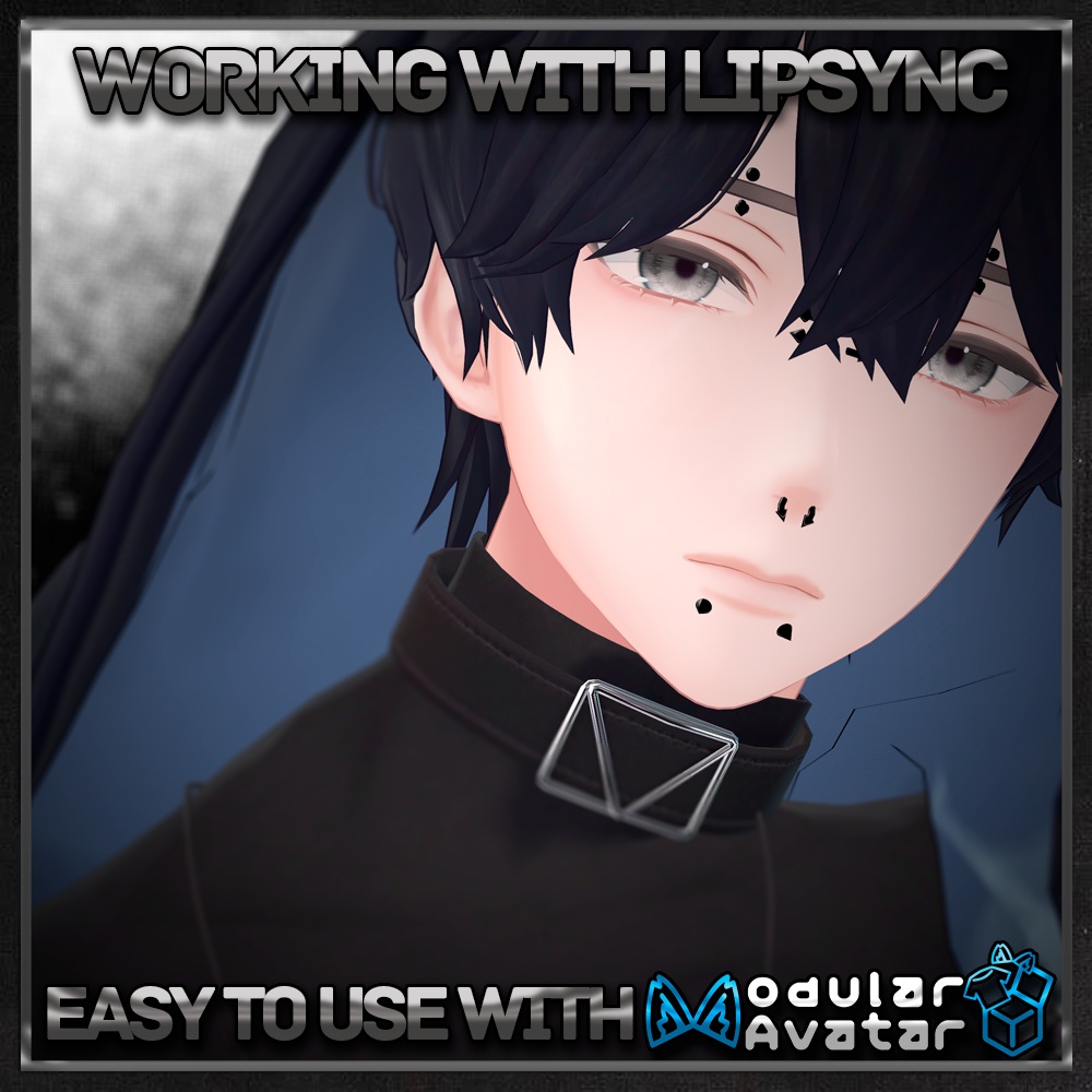 【26アバター対応】 Goth Piercing Set ♰ 【26 Avatars】