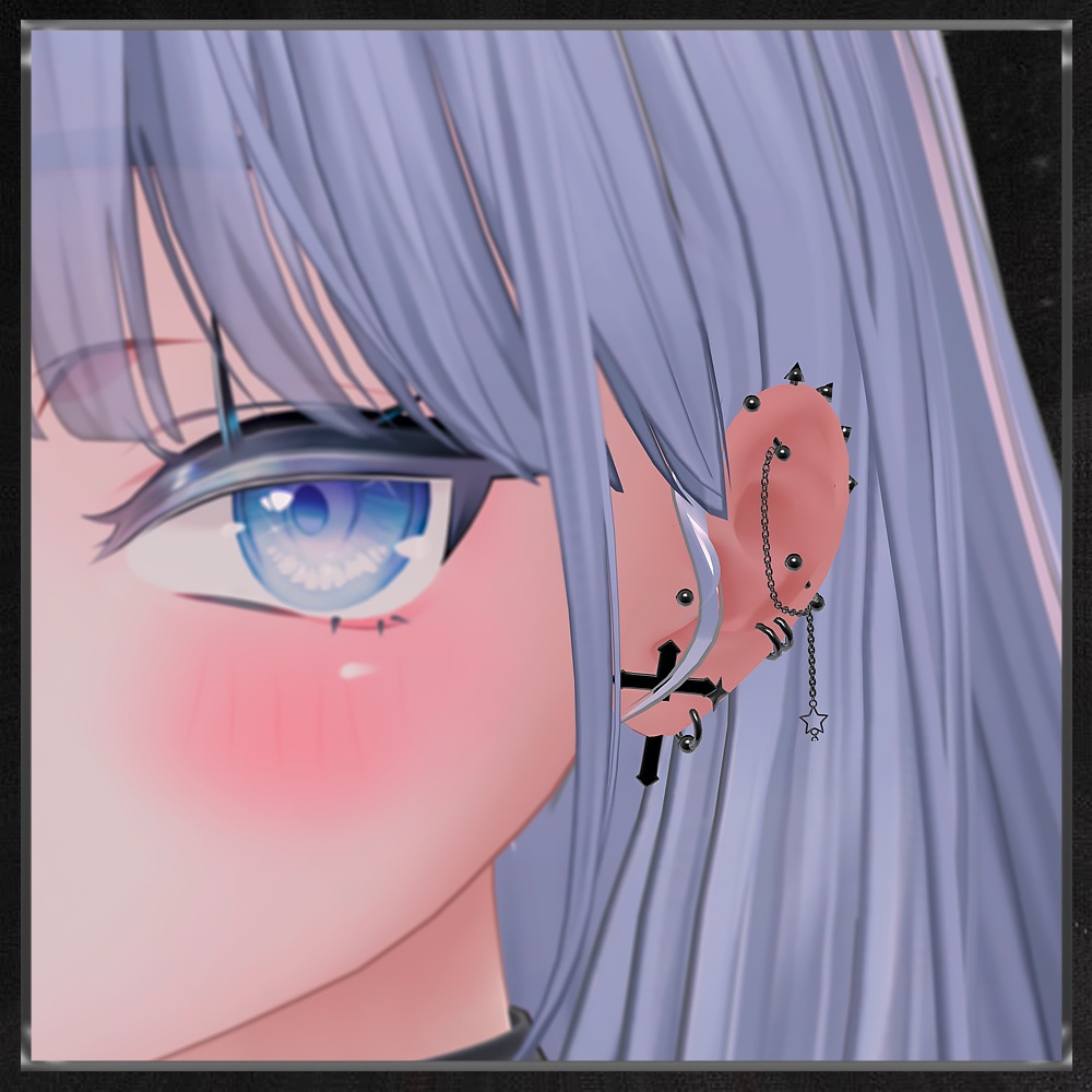 【10アバター対応】 Cross Piercing Set ✞ 【10 Avatars】