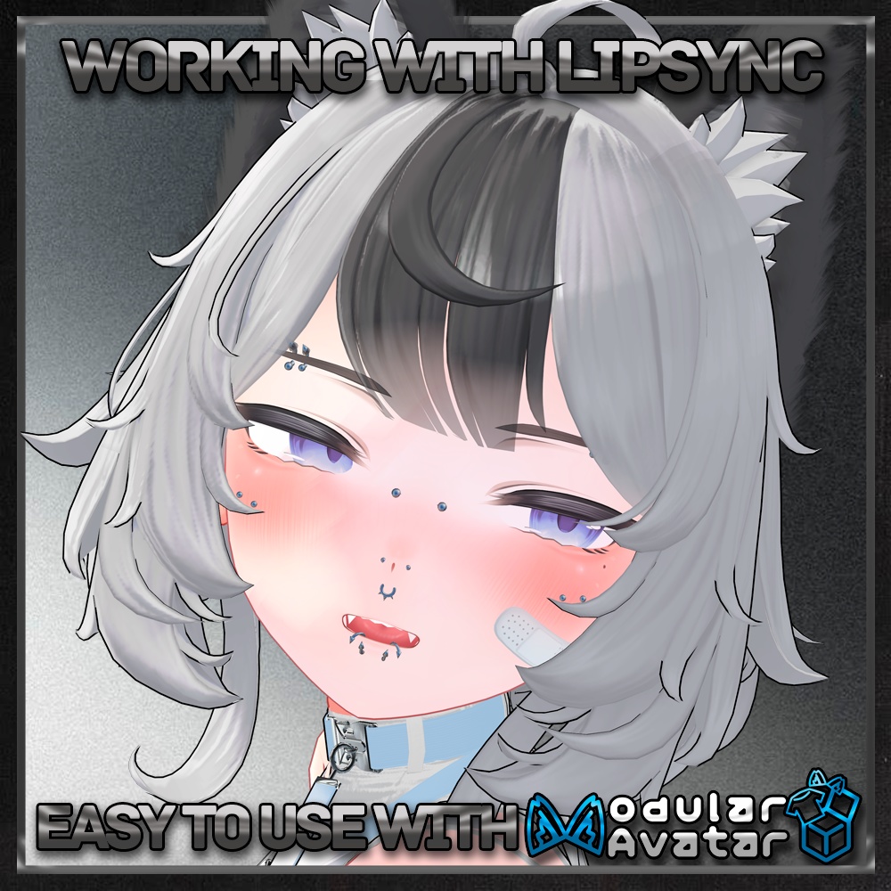 【21アバター対応】 Hologlitz Piercing Set 💿 【21 Avatars】