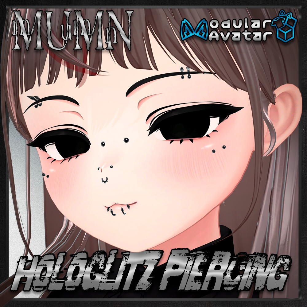 【21アバター対応】 Hologlitz Piercing Set 💿 【21 Avatars】