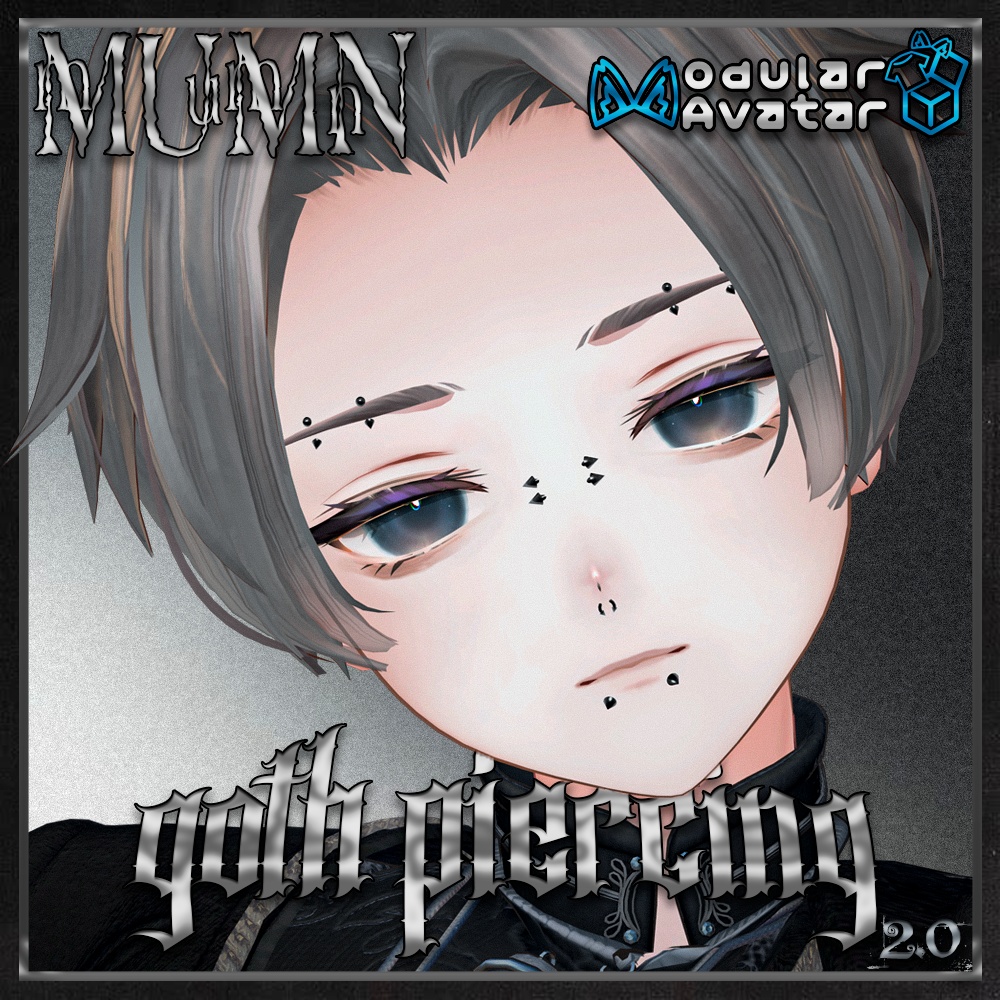 【17アバター対応】 Goth Piercing 2.0 ♰ 【17 Avatars】