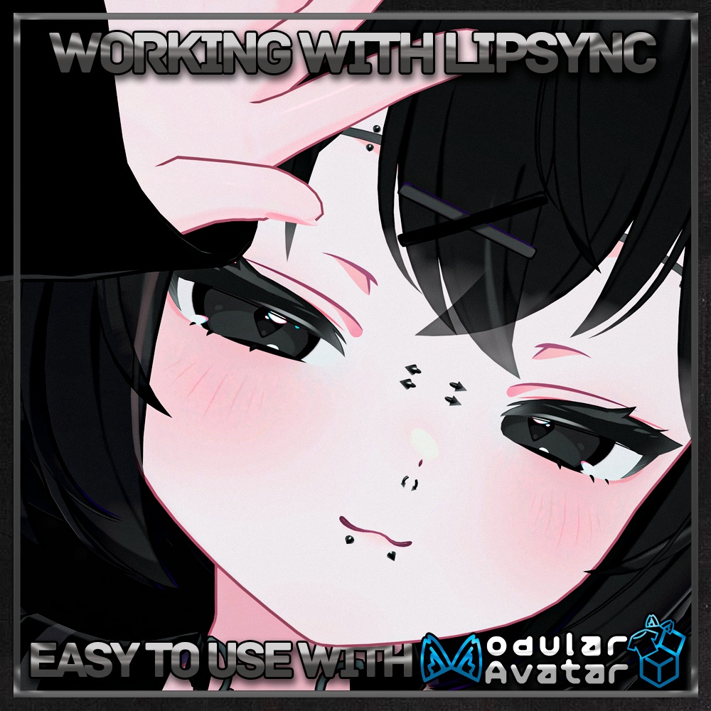 【18アバター対応】 Goth Piercing 2.0 ♰ 【18 Avatars】