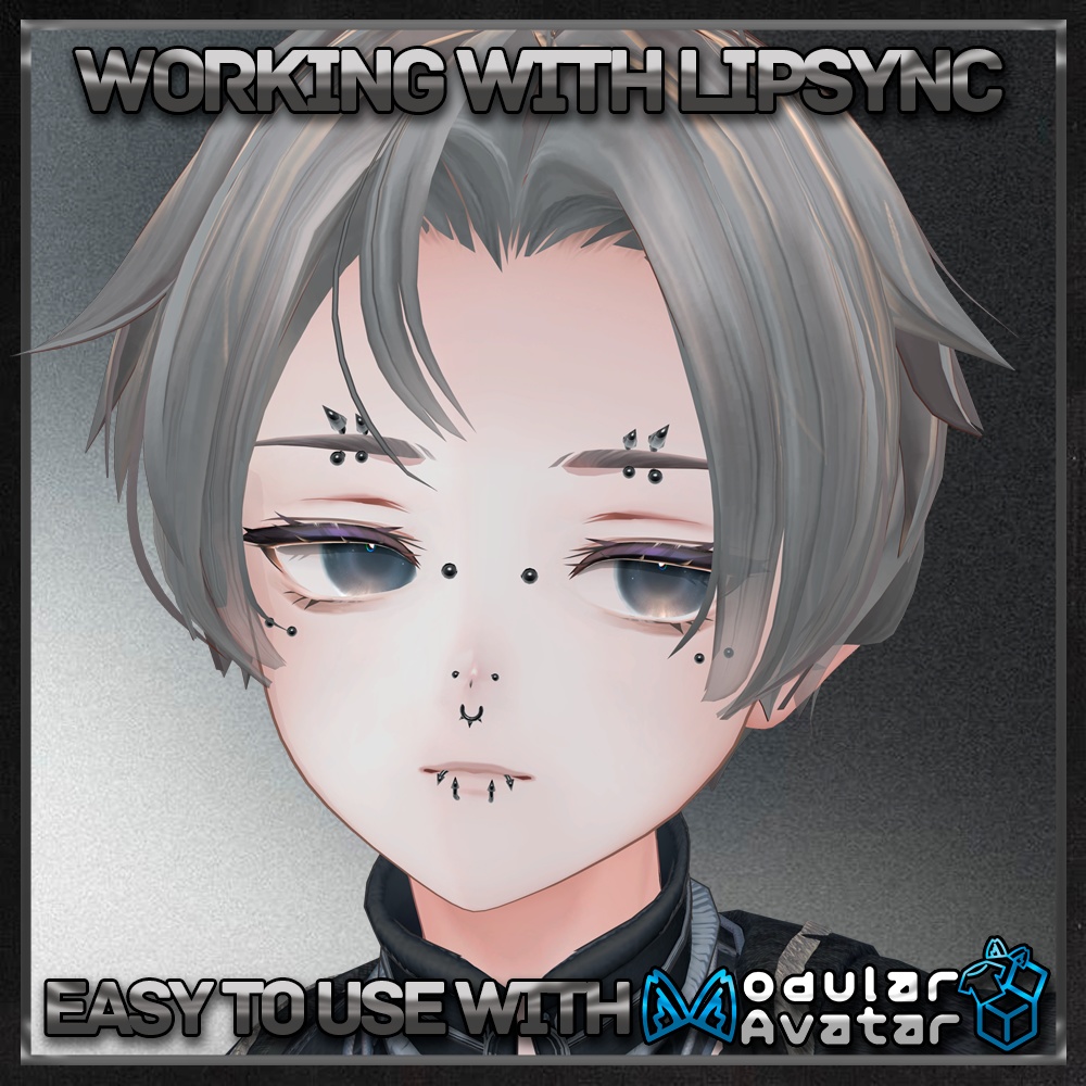 【20アバター対応】 Hologlitz Piercing Set 2.0 💿 【20 Avatars】