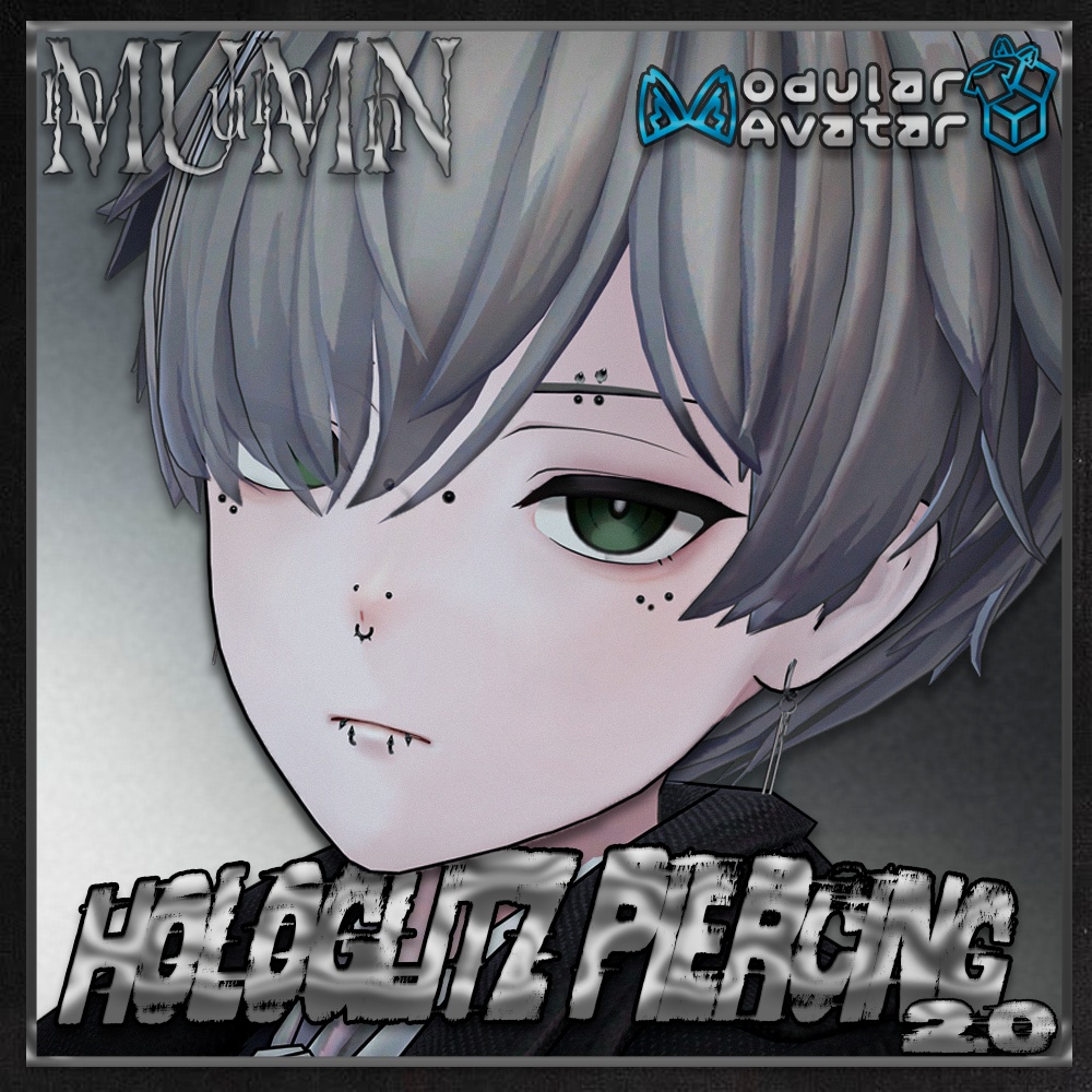 【20アバター対応】 Hologlitz Piercing Set 2.0 💿 【20 Avatars】