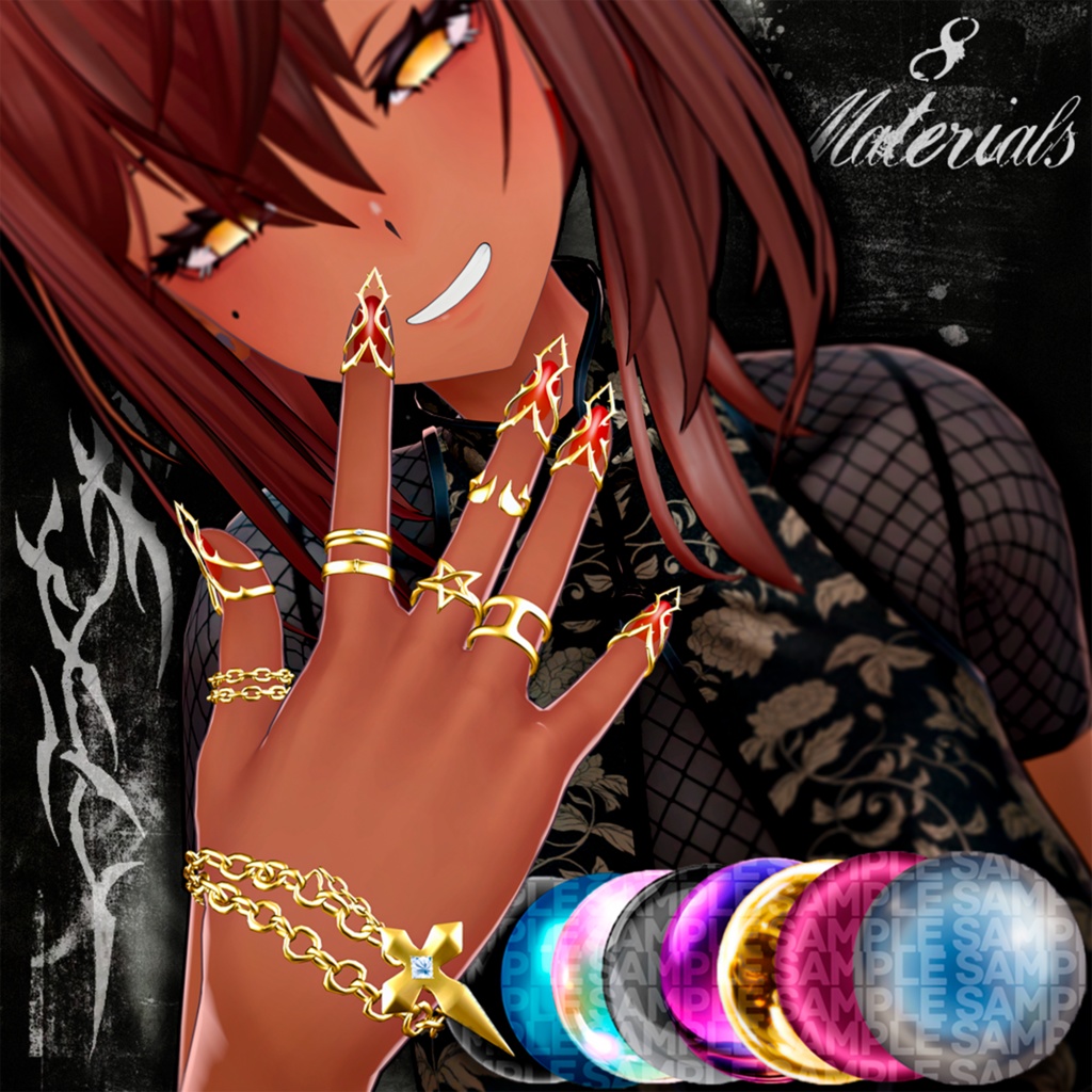 【10アバター対応】 Starlit Ring Set ⭐ 【10 Avatars】