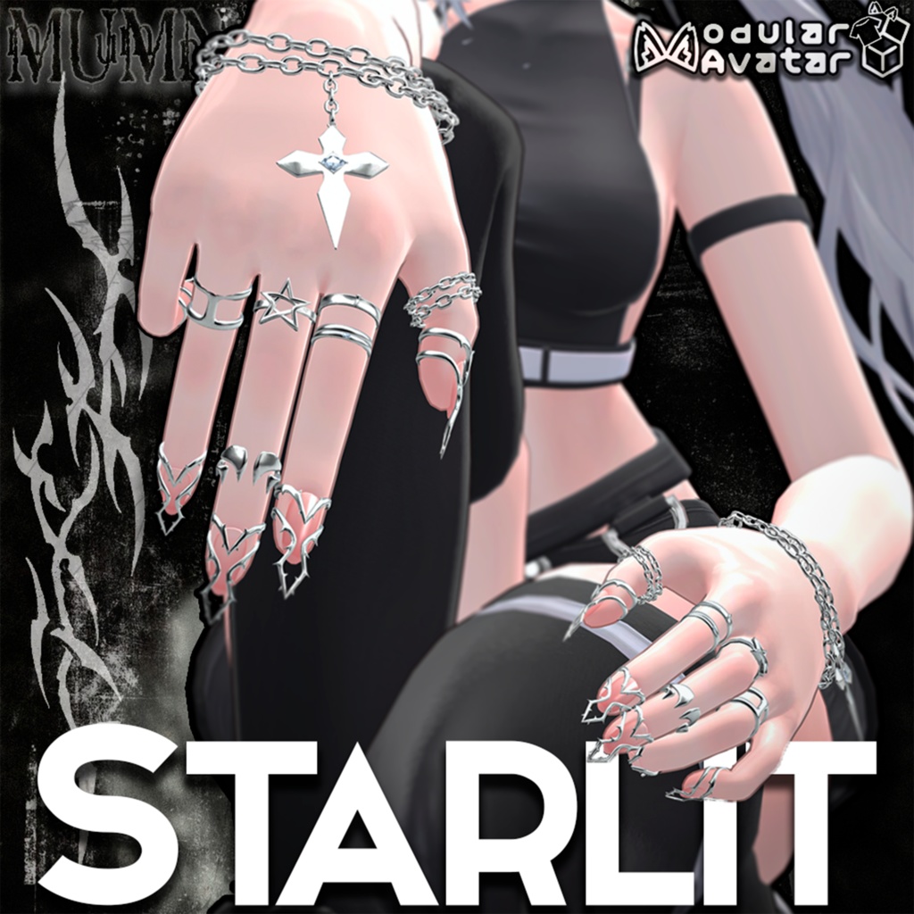 【10アバター対応】 Starlit Ring Set ⭐ 【10 Avatars】