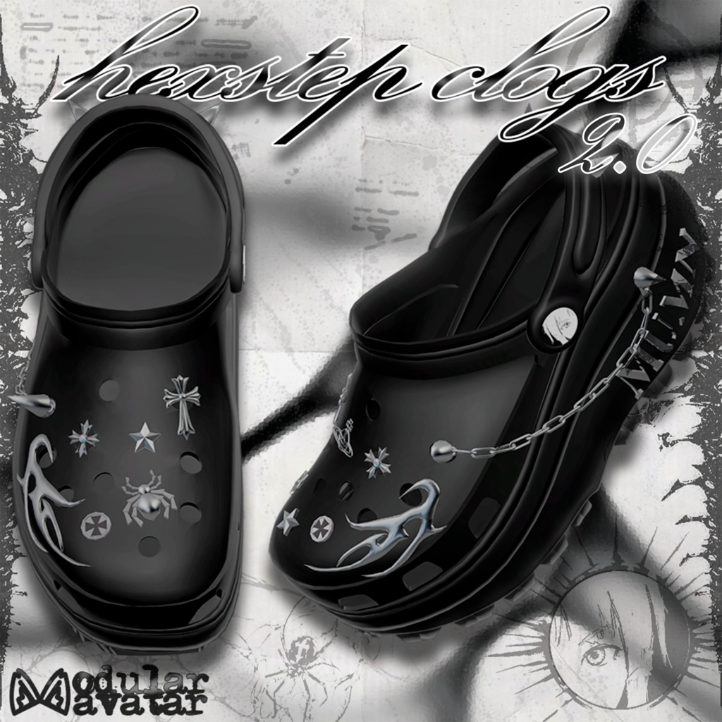 【19アバター対応】 Hexstep Clogs 2.0 🕷️ 【19 Avatars】