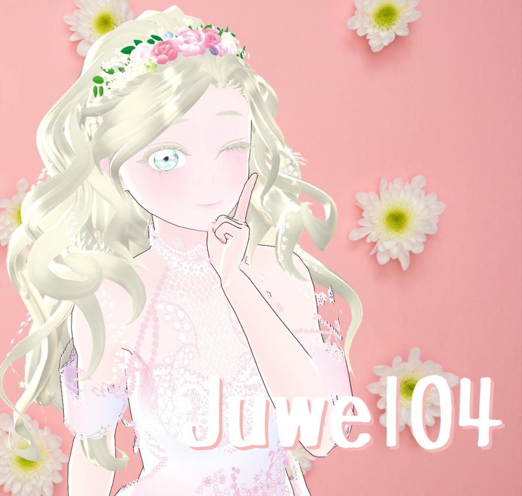 【Juwel04】花冠とピンクのグラデーションがキュート【テクスチャ流用可】