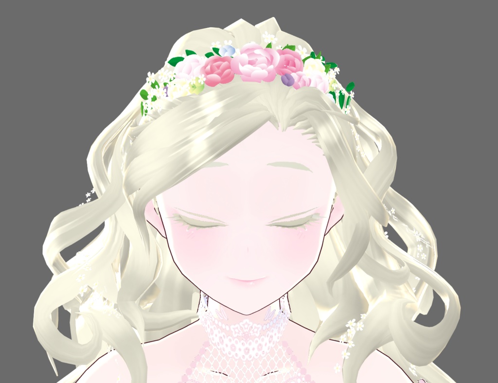 【Juwel04】花冠とピンクのグラデーションがキュート【テクスチャ流用可】