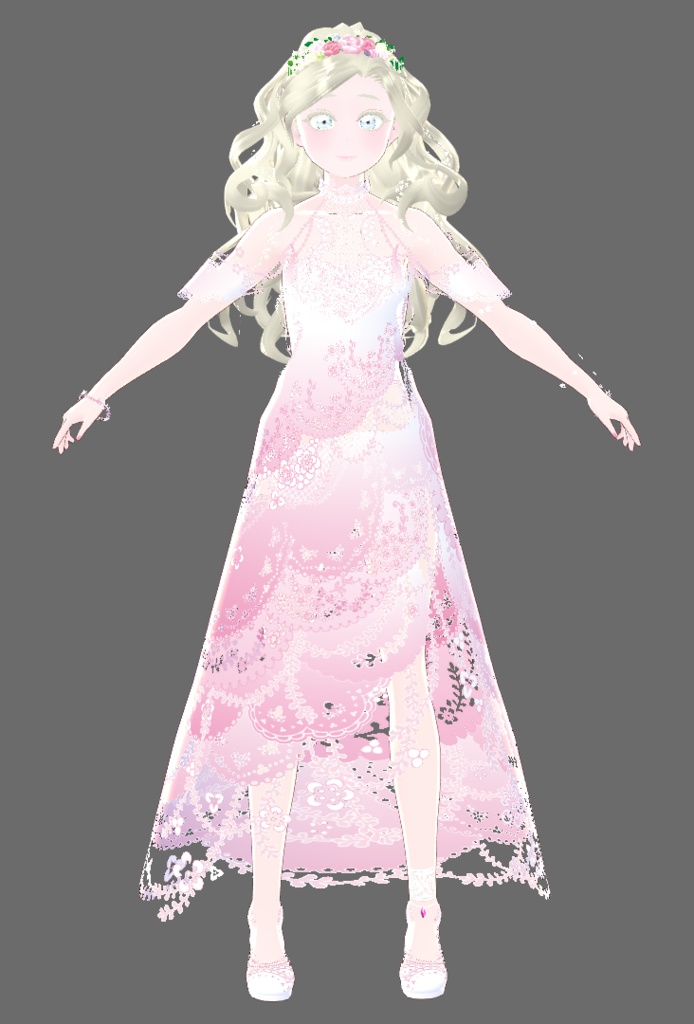 【Juwel04】花冠とピンクのグラデーションがキュート【テクスチャ流用可】