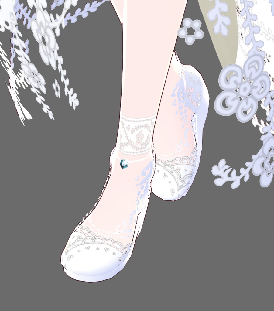 【Juwel01】純白の総レースドレス【.vroidファイル】