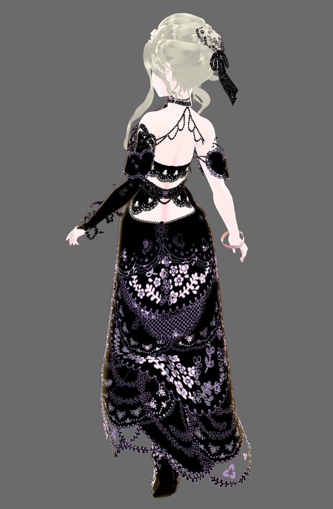 【Juwel02】漆黒に紫の縁取り~ぐっと大人っぽく~【.vroidファイル】