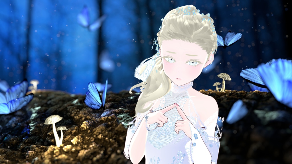 【Juwel03】一番可憐なカラーリング!白×ブルー【商用可】