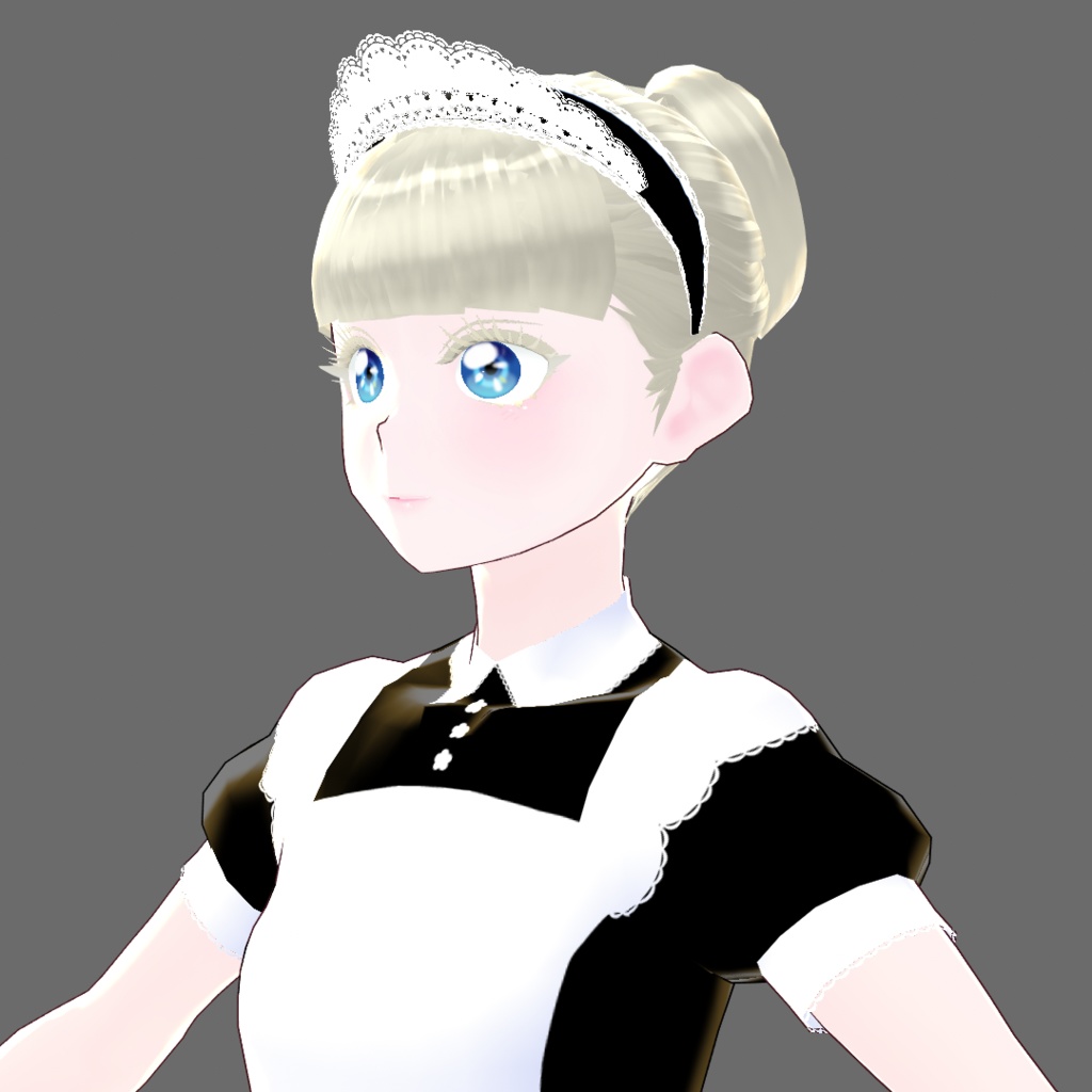 【Vroid】Juwel07:メイド風エプロンドレス【商用可】