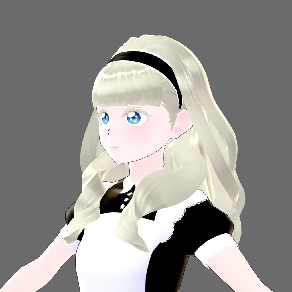 【Vroid】Juwel07:メイド風エプロンドレス【商用可】